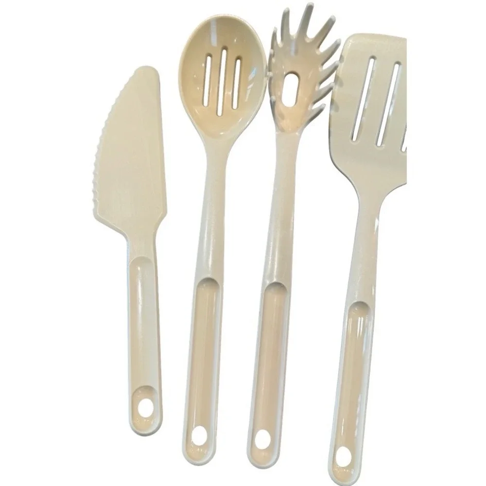 Vintage Tupperware 7 Piece Kitchen Utensil Set Almond Cream 1813 1814 1816